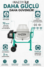 Kazen 120 Litre - XS Betoniyer Beton Mikser Beton Harç Yem Tohum Karma Makinesi - Görsel 2