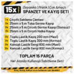 KAZEN - 15x Parça Spanzet Bagaj Lastiği Gerdirme Halat ve Kayış Seti - Görsel 3